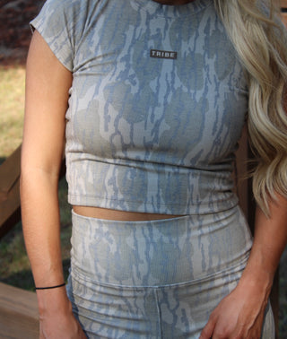 TRIBE RIBBED TEE- BOTTOMLAND