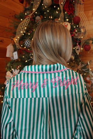 Merry and Bright Striped Pajamas