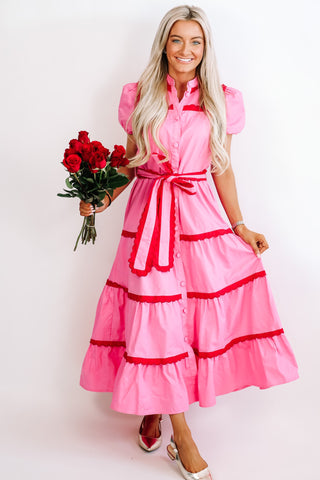 Cupid Scallop Midi Dress