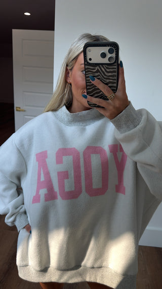 Yoga/ Pilates Reversible Mockneck- PINK