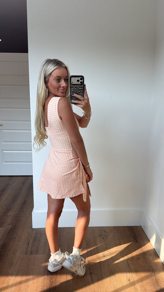 Henry Wrap Active Dress- Gingham