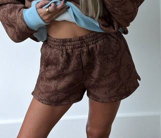 Wildwood Camo Shorts- Brown/ Blue