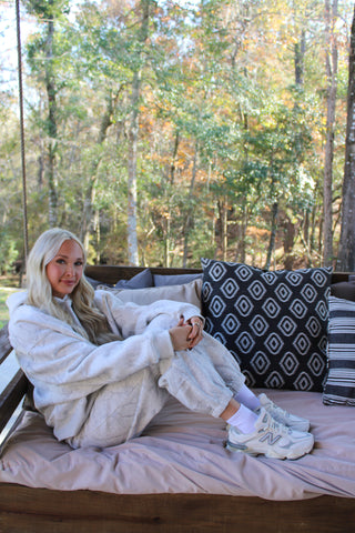 White Woodland Camo Joggers