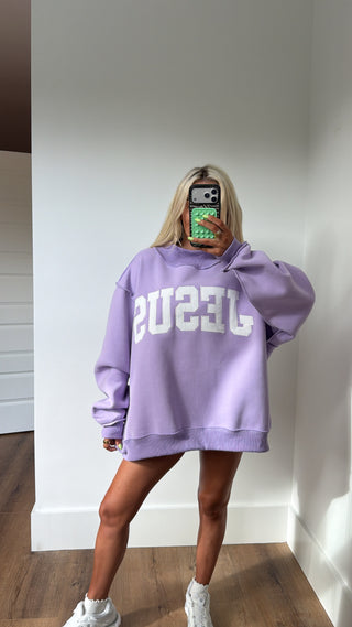 JESUS mockneck- Lavender