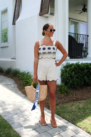 Ella Embroidered Romper