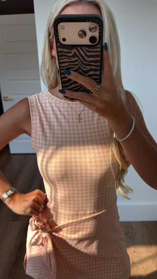Henry Wrap Active Dress- Gingham