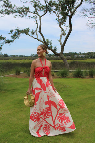 Ibiza Maxi Dress- Tomato Red