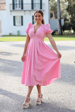 Spinola Scallop Midi Dress