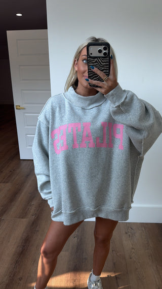 Yoga/ Pilates Reversible Mockneck- PINK