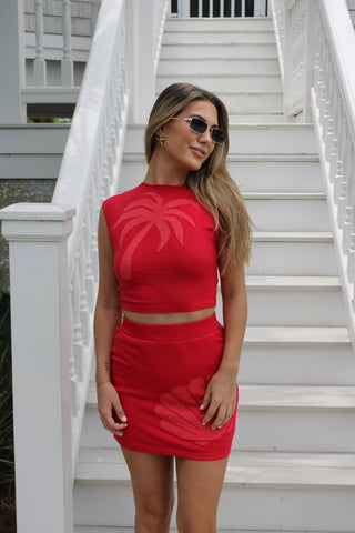 Maui Skirt Set- Red