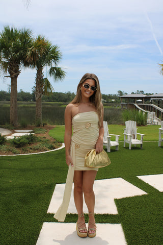 Mira Mini Skirt Set- Light Butter Yellow