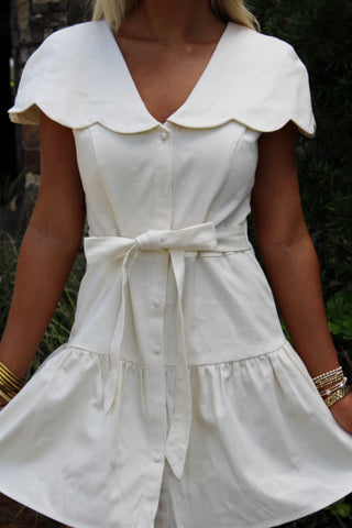 Vivi Scalloped Collar Dress