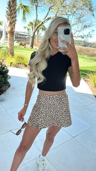 Lenny Leopard Active Skort