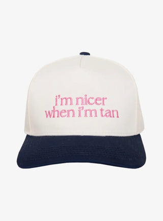 Im nicer when I’m tan Navy/ Pink Hat