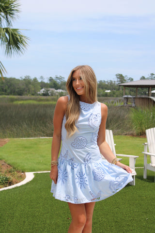 Coast Mini Dress- light blue