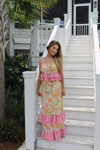 Camille Ruffle Hem Skirt Set