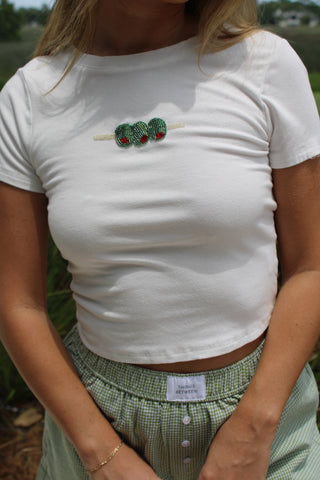Olive Bead Tee