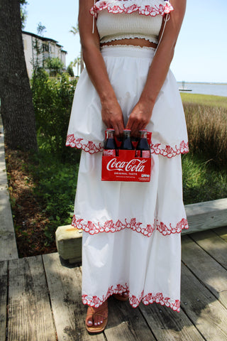 Cherry Blitz Midi Skirt Set