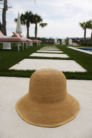 Crochet Raffia Bucket Hat