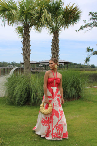 Ibiza Maxi Dress- Tomato Red
