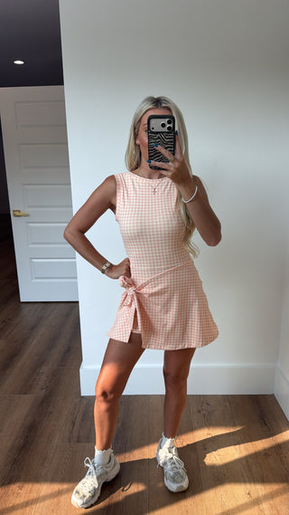 Henry Wrap Active Dress- Gingham