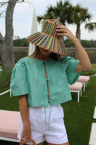 Birdie Tie Top - Green