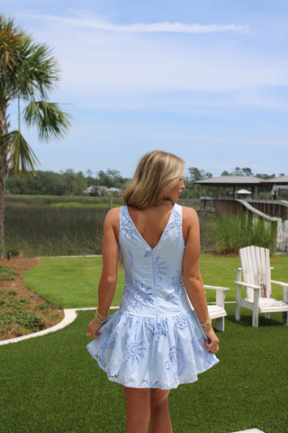 Coast Mini Dress- light blue