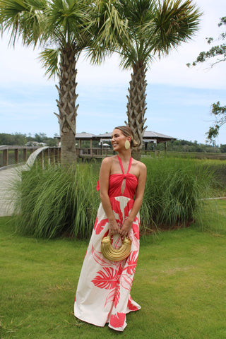 Ibiza Maxi Dress- Tomato Red