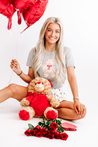 Bowtie Bear Sweater Top