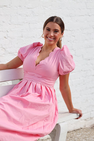 Spinola Scallop Midi Dress