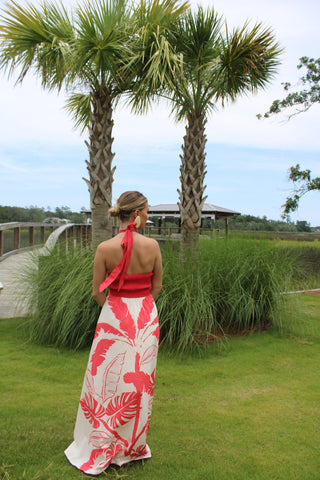 Ibiza Maxi Dress- Tomato Red