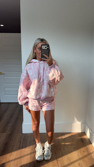 Pink Camo Shorts Set