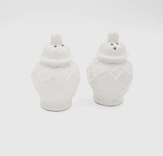 Ginger Jar Salt & Pepper Shakers- White