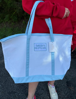 Thank Heaven- Canvas Tote- Blue