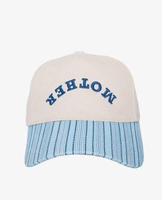 MOTHER- upside down blue stripe hat