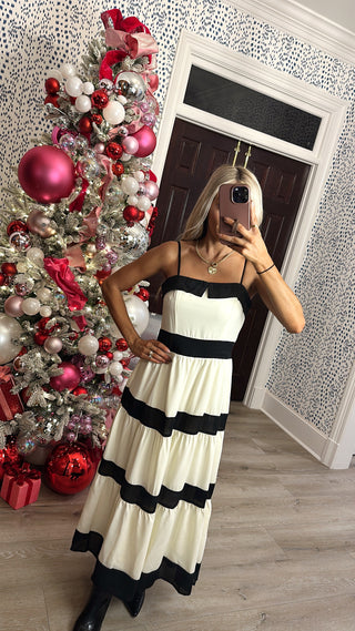 Nutcracker Tiered Midi Dress