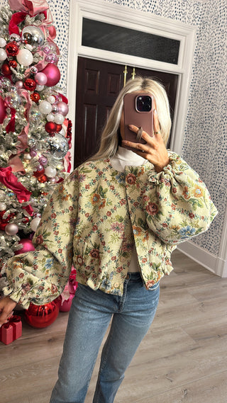 Floral Bomber Jacket